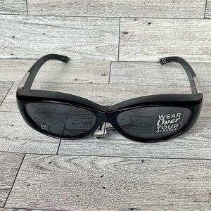 Foster GRANT SOLAR SHIELD UNISEX BLACK POLARIZED SOLARSHIELD SUNGLASSES